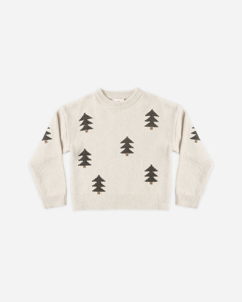Rylee + Cru Aspen Sweater ~ Tree Jacquard
