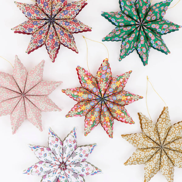 Meri Meri - Meri Meri x Liberty Paper Star Tree Decorations