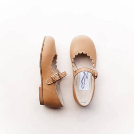 Zimmerman Shoes - Scalloped Mary Jane - Camel: 11 (Child) / Medium (E)