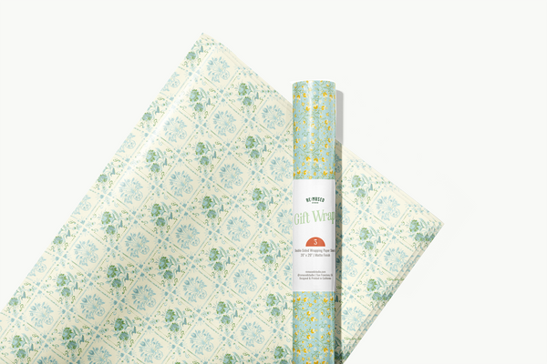 re:mused studio - Capri Gift Wrap Sheet - Double Sided: Roll of 3 Sheets