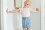 Soor Ploom Olive Skort ~ Emb Denim