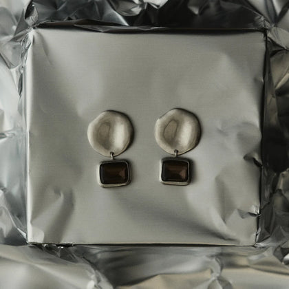 Chan Luu Bastion Earrings Smoky Quartz