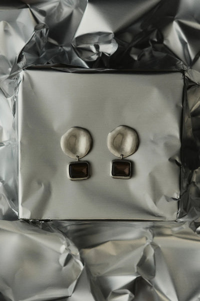 Chan Luu Bastion Earrings Smoky Quartz