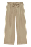 DONNI The Silk Stripe Crop Pant ~ Shitake/Creme