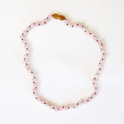 CanyonLeaf - Pure Gemstone + Rose Quartz || Necklace: 18"