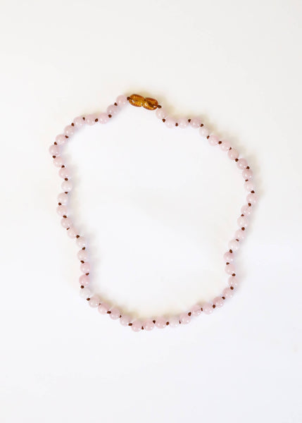 CanyonLeaf - Pure Gemstone + Rose Quartz || Necklace: 18"