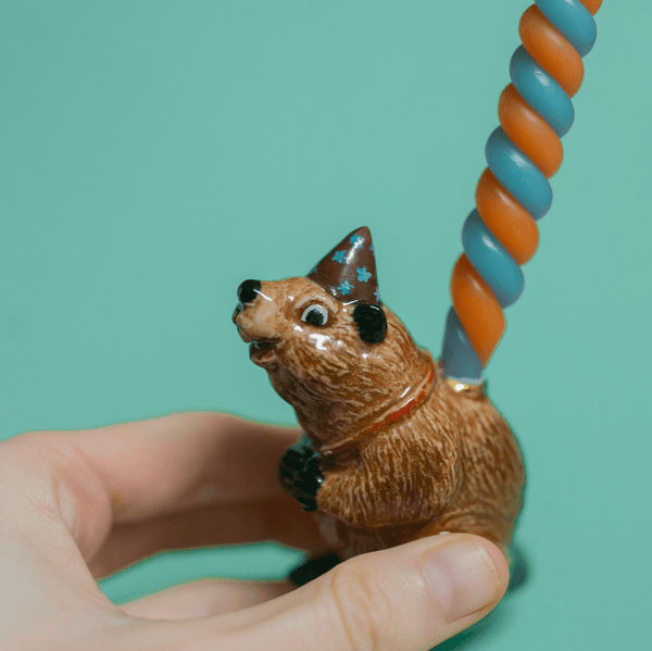 Camp Hollow Porcelain Animal Treasures - Beaver Cake Topper