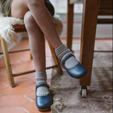 Zimmerman Shoes - Scalloped Mary Jane - Navy: 11 (Child) / Medium (E)