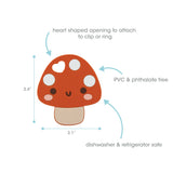 Pearhead - Mushroom Silicone Teether, BPA Free