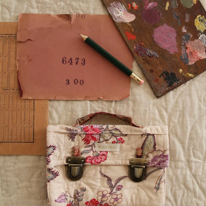 Bonjour Diary Quilted Pencil Case ~ Vence