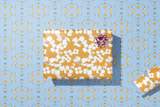 re:mused studio - California Poppy Gift Wrap Sheet-Double Sided: Roll of 3 Sheets