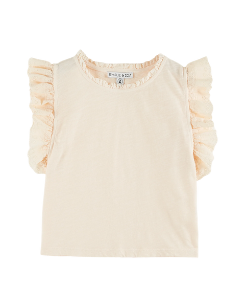Emile at Ida Jersey Flamme T Shirt ~ Creme