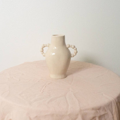 Erika Christine Ceramics - Beaded Bud Vase: Cream