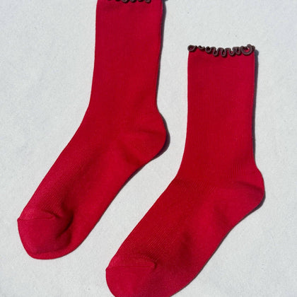 Le Bon Shoppe - Ruffled Modal Socks Paprika