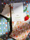 re:mused studio - Strawberry Gift Wrap Sheet – Double Sided: Roll of 3 Sheets