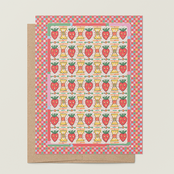 re:mused studio - Strawberry Candy A2 Greeting Card