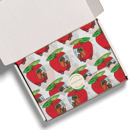 Red Cap Cards - Lowly's Apple Car tissue paper: 5 Sheets