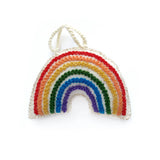 Ornaments 4 Orphans - Rainbow Embroidered Wool Christmas Ornament: Muted Pastel