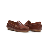 Childrenchic Inc - Leather Penny Loafers in Brown: 31 (US 13.5C)