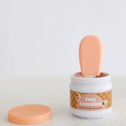 Tiny Tummies Napolitan Ice cream jar and spoon set - Tiny Har