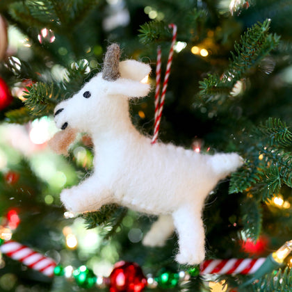 Ornaments 4 Orphans - Goat Felt Wool Christmas Ornament