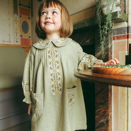Lali Marie Dress ~ Faded Moss