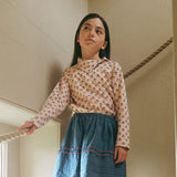 Lali Snap Turtleneck ~ Textured Floral