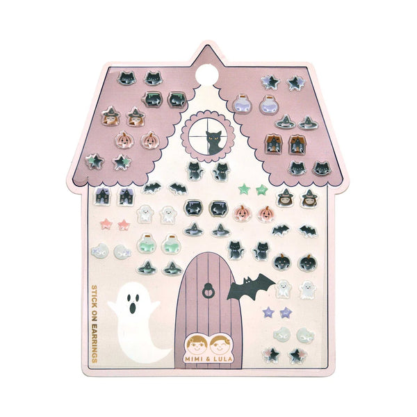 Mimi & Lula Haunted House Stick on Earrings