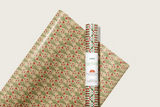 re:mused studio - Holly Florals Gift Wrap Sheet-Double Sided: Roll of 3 Sheets