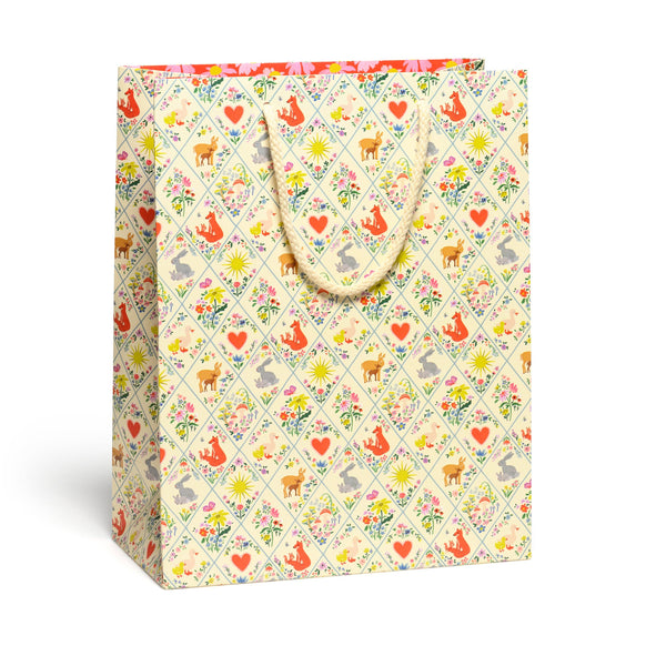 Red Cap Cards - Woodland Critters gift bags: Large