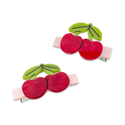 Jenny Lemons - Cherries Alligator Hair Clip Set