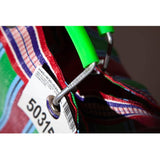 RECYCLED PLASTIC STRIPE BAG - Square: Green x Red