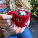 Ornaments 4 Orphans - Hot Chocolate Felt Wool Christmas Ornament