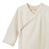 Nature Baby - Pointelle Kimono Bodysuit: 0-3M