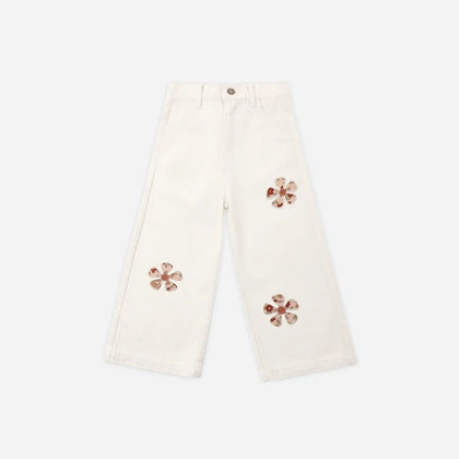 Rylee + Cru Straight Leg Pant Daisy Patches