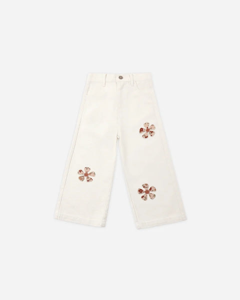 Rylee + Cru Straight Leg Pant Daisy Patches
