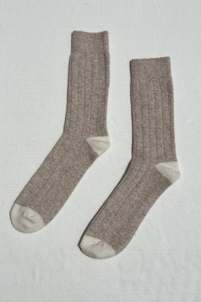 Le Bon Shoppe - Extended Cashmere Classic Socks: Fawn