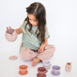 bug + bean kids - *LIMITED* Silicone Tea Set - Petal | Kids Pretend Playset