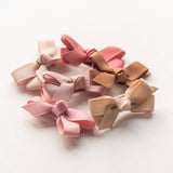 Tangle Shiny Stars - Mini Bow Hair Clips | Baby Pink