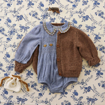 Emile at Ida Baby Romper ~ Chambray