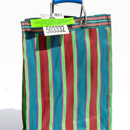 Puebco - RECYCLED PLASTIC STRIPE BAG - Rectangle D15: Red x Blue