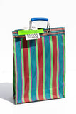 Puebco - RECYCLED PLASTIC STRIPE BAG - Rectangle D15: Red x Blue