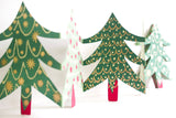 East End Press - Christmas Trees Concertina Garland