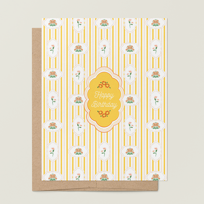 re:mused studio - Floreale Birthday A2 Greeting Card