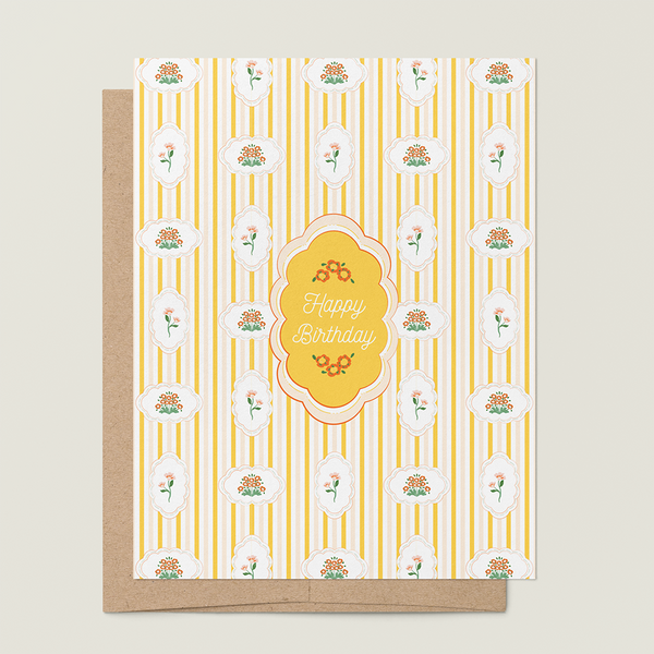 re:mused studio - Floreale Birthday A2 Greeting Card