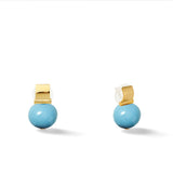 CC & Co by Catherine Canino - Smooth + Classic Pebble Pearl Posts- Medium: White