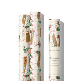 Red Cap Cards - Santa's Workshop holiday wrapping paper: Single
