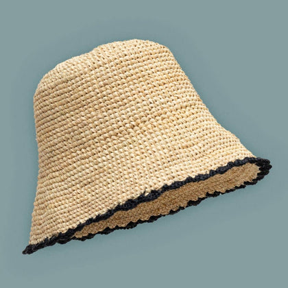 Indego Africa - Yayi Packable Bucket Hat - Black Trim: Small/Medium / Black Trim