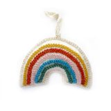 Ornaments 4 Orphans - Rainbow Embroidered Wool Christmas Ornament: Muted Pastel