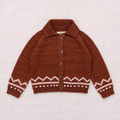 Misha & Puff Zig Zag Cardigan ~ Cedar